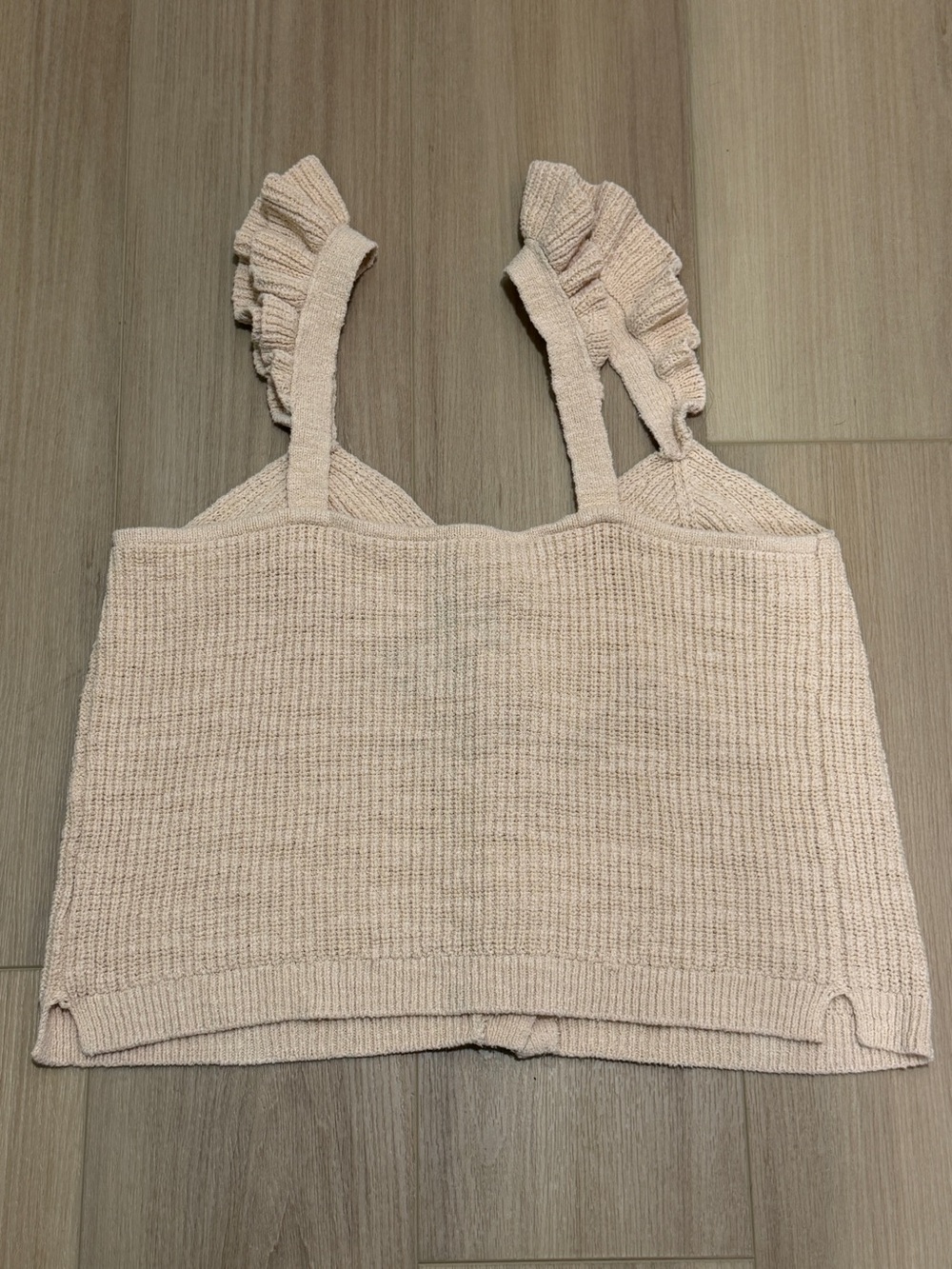 Madewell Ruffle-Strap Button-Front Sweater Tank—Size Large - Picture 2 of 5